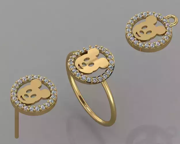 GC GOLD CM002 - Diamond set 3D model
