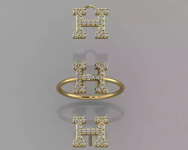 GC GOLD CM003- Diamond set 3D model 