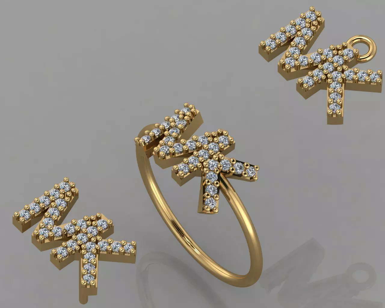 GC GOLD CM005- Diamond set 3D model 3D print model_0