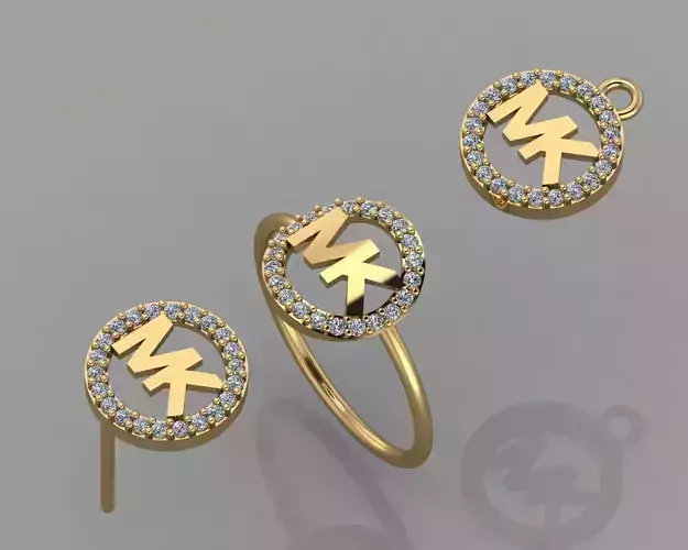 GC GOLD CM006- Diamond set 3D model 