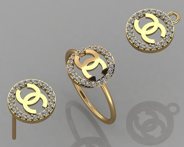GC GOLD CM008- Diamond set 3D model 3D print model
