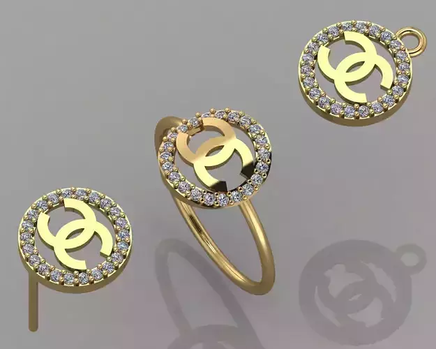 GC GOLD CM008- Diamond set 3D model 3D print model