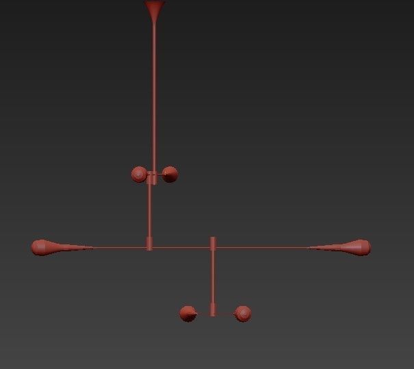 TEARDROP pendant light 3D model_1