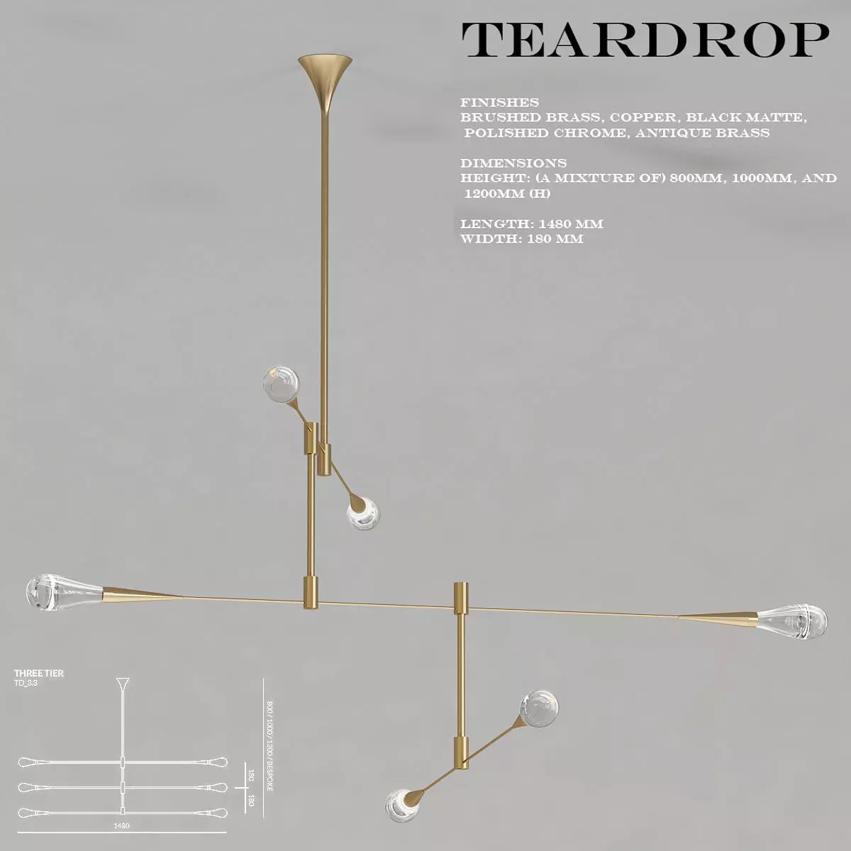 TEARDROP pendant light 3D model_0