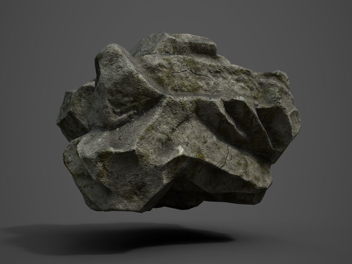 Rock Formation 3 Low-poly 3D model_2