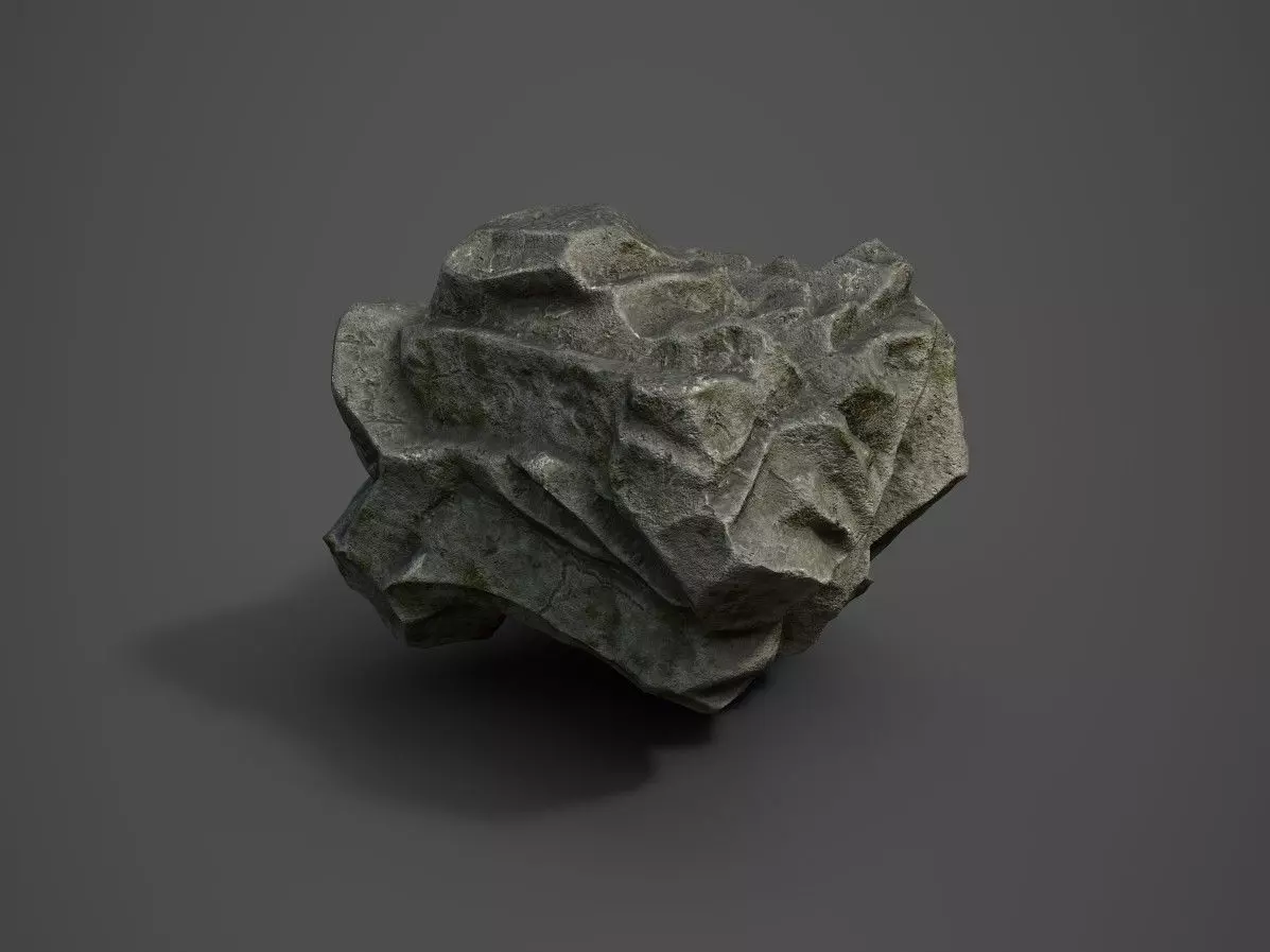 Rock Formation 3 Low-poly 3D model_0