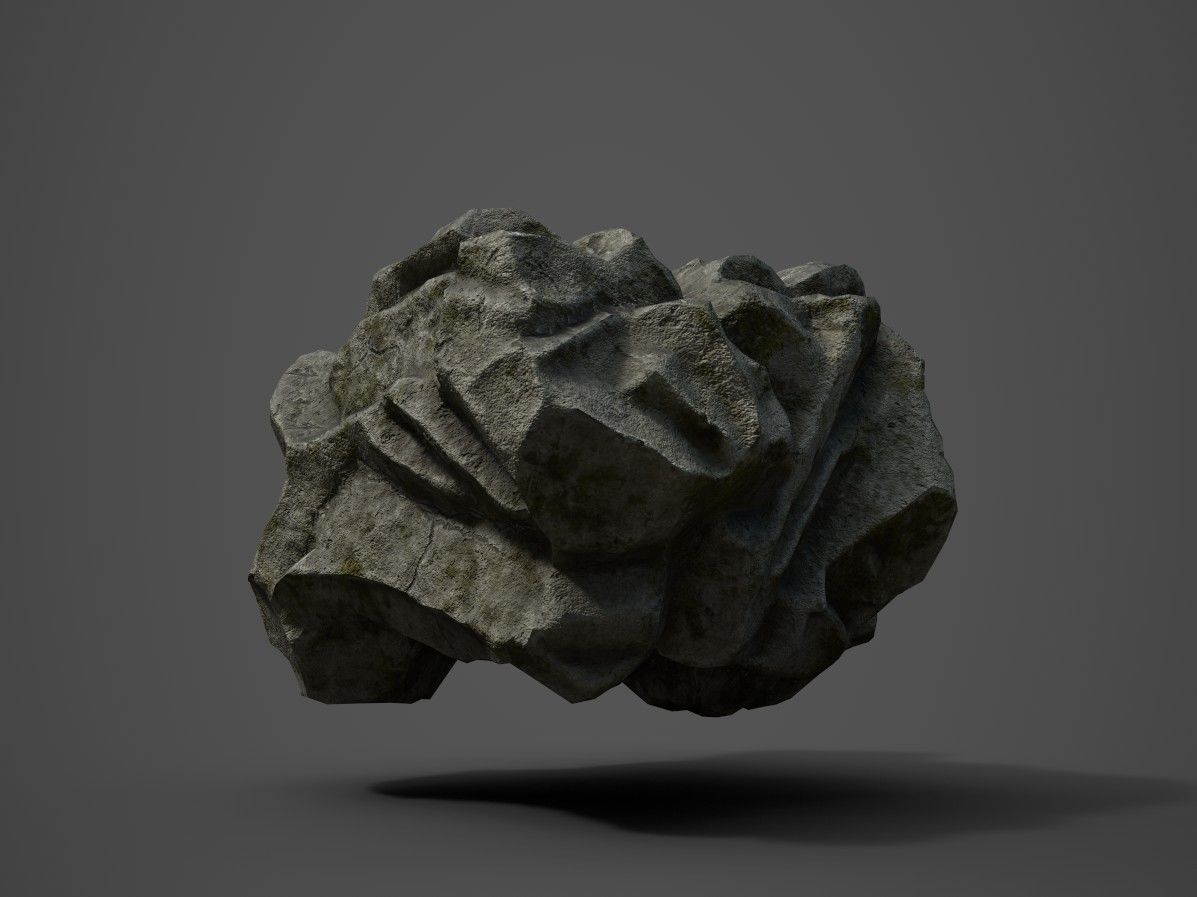 Rock Formation 3 Low-poly 3D model_1