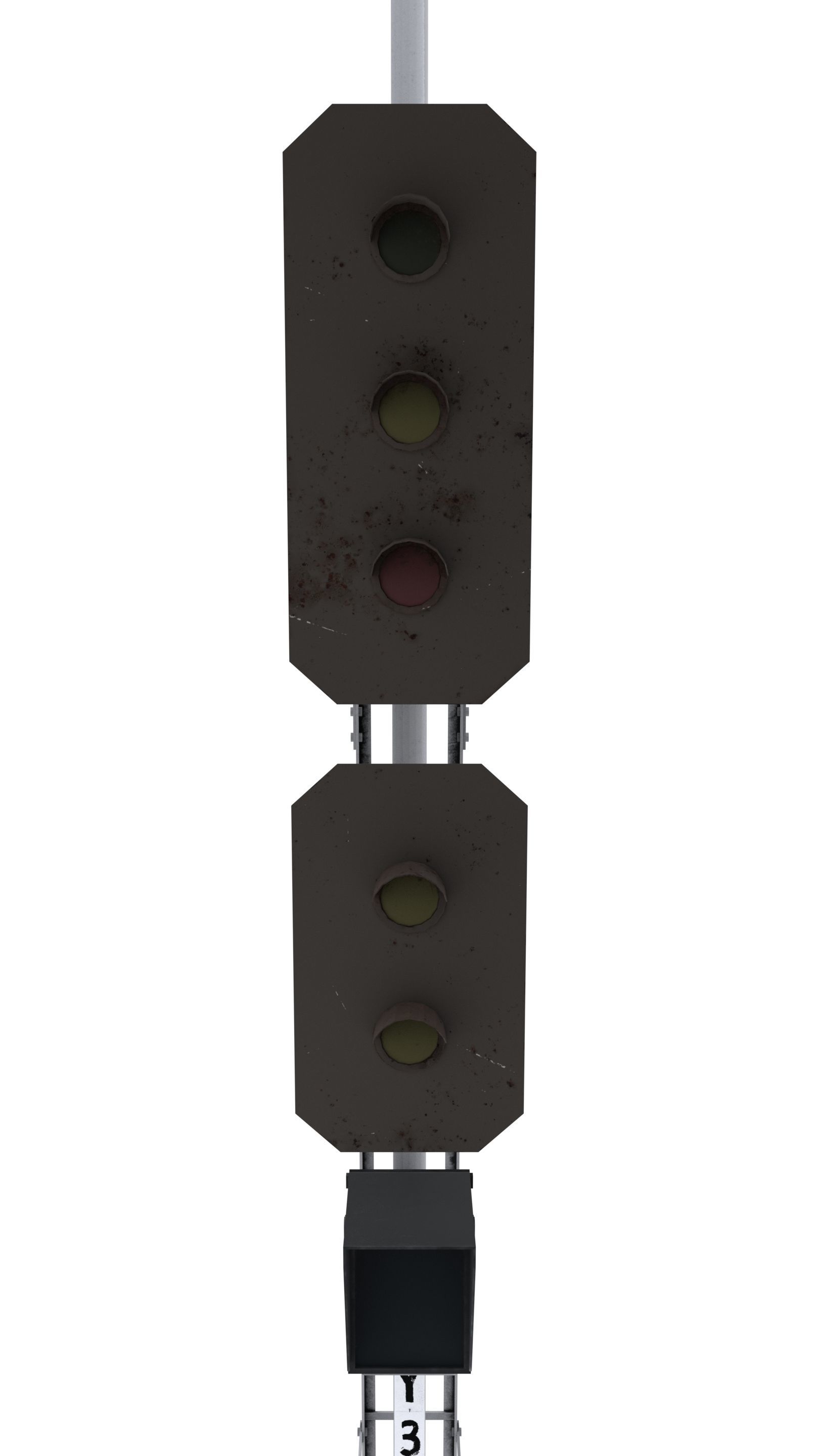 Train Traffic Light 1 3D model_8