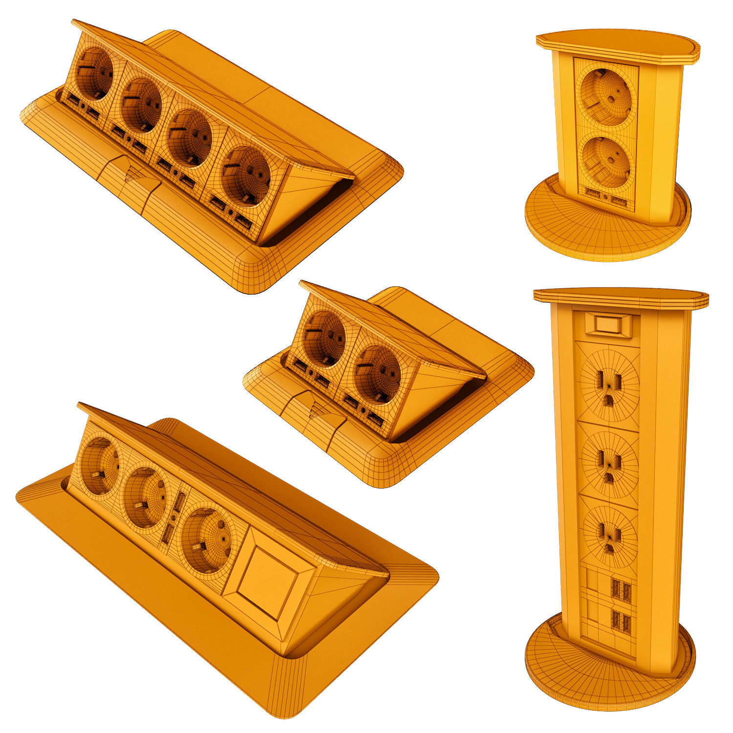 Hiden socket 3D model_1