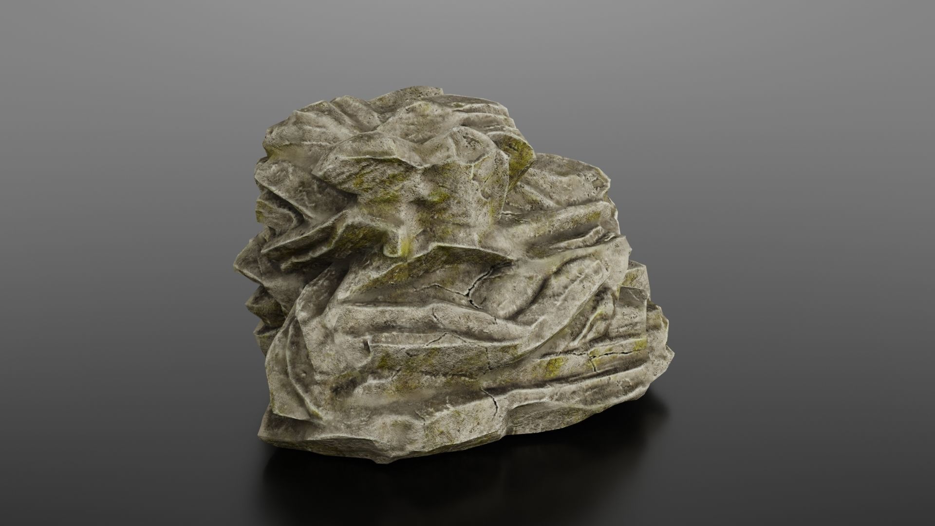 Rock formation 4 Low-poly 3D model_9