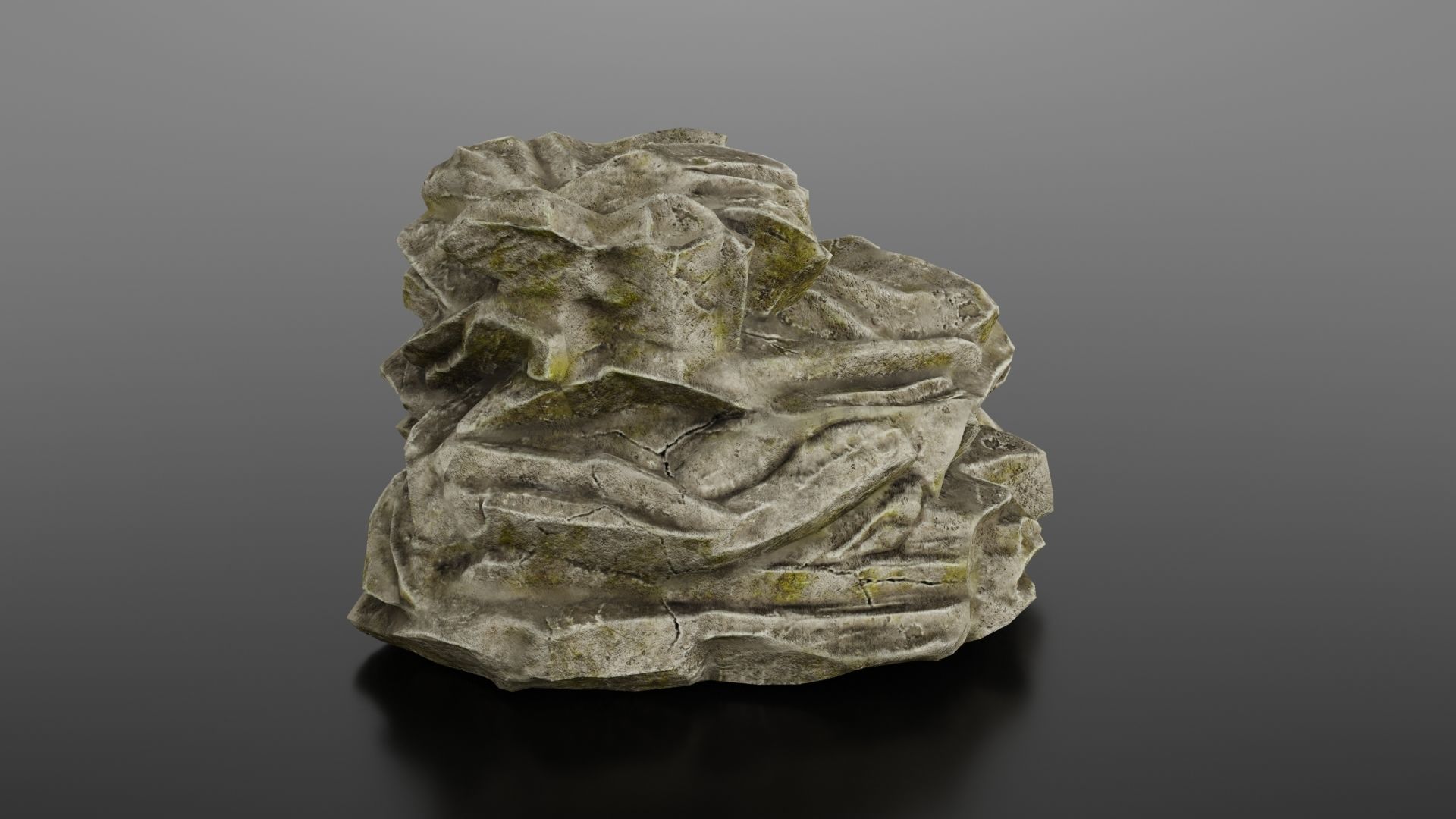 Rock formation 4 Low-poly 3D model_4