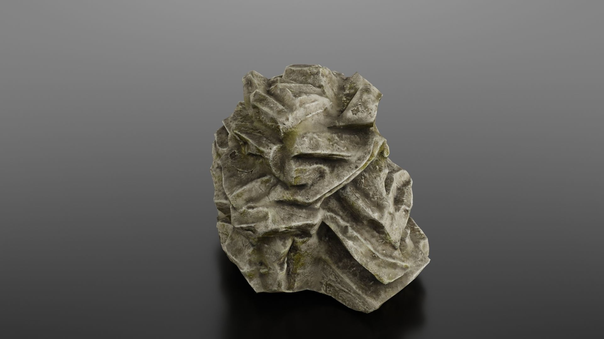 Rock formation 4 Low-poly 3D model_11