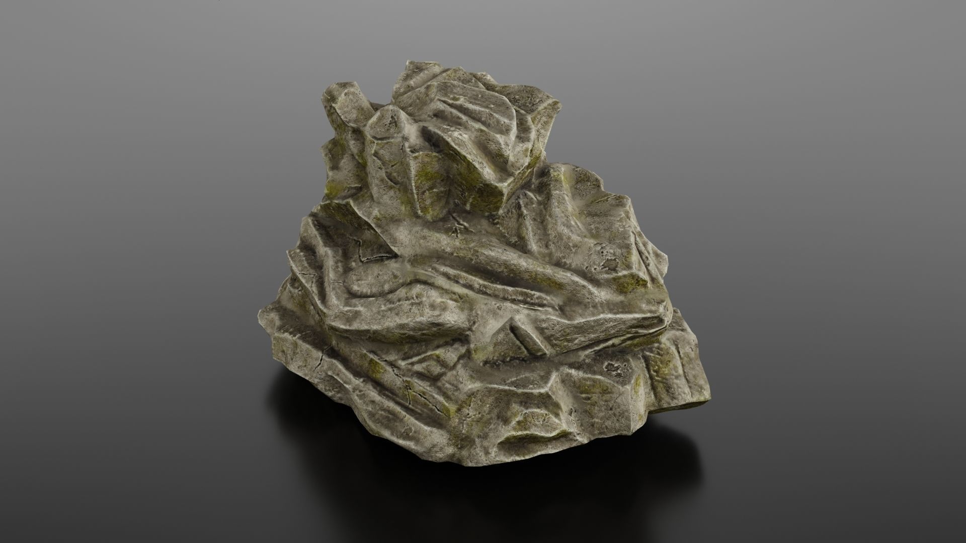 Rock formation 4 Low-poly 3D model_20