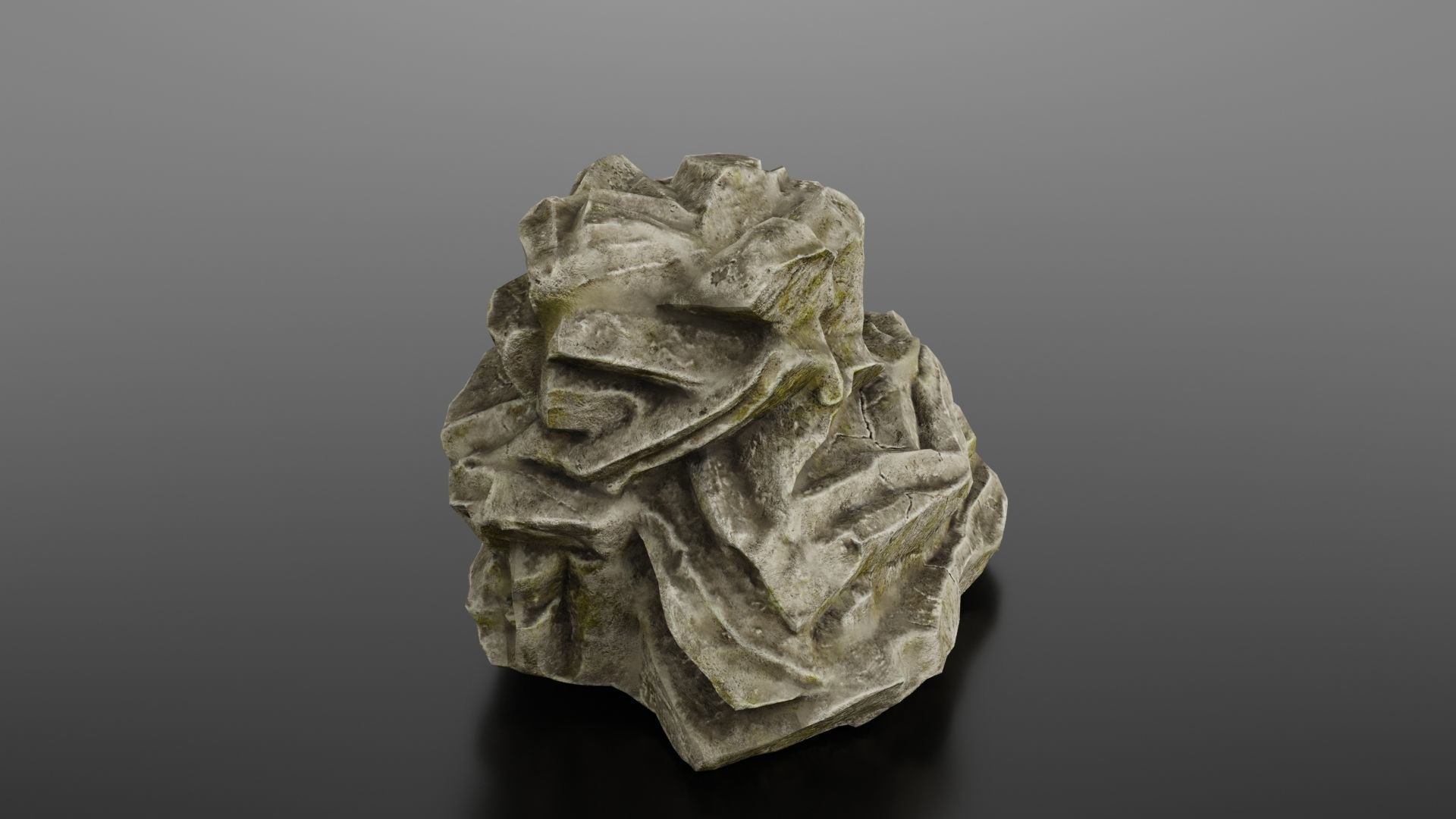 Rock formation 4 Low-poly 3D model_10
