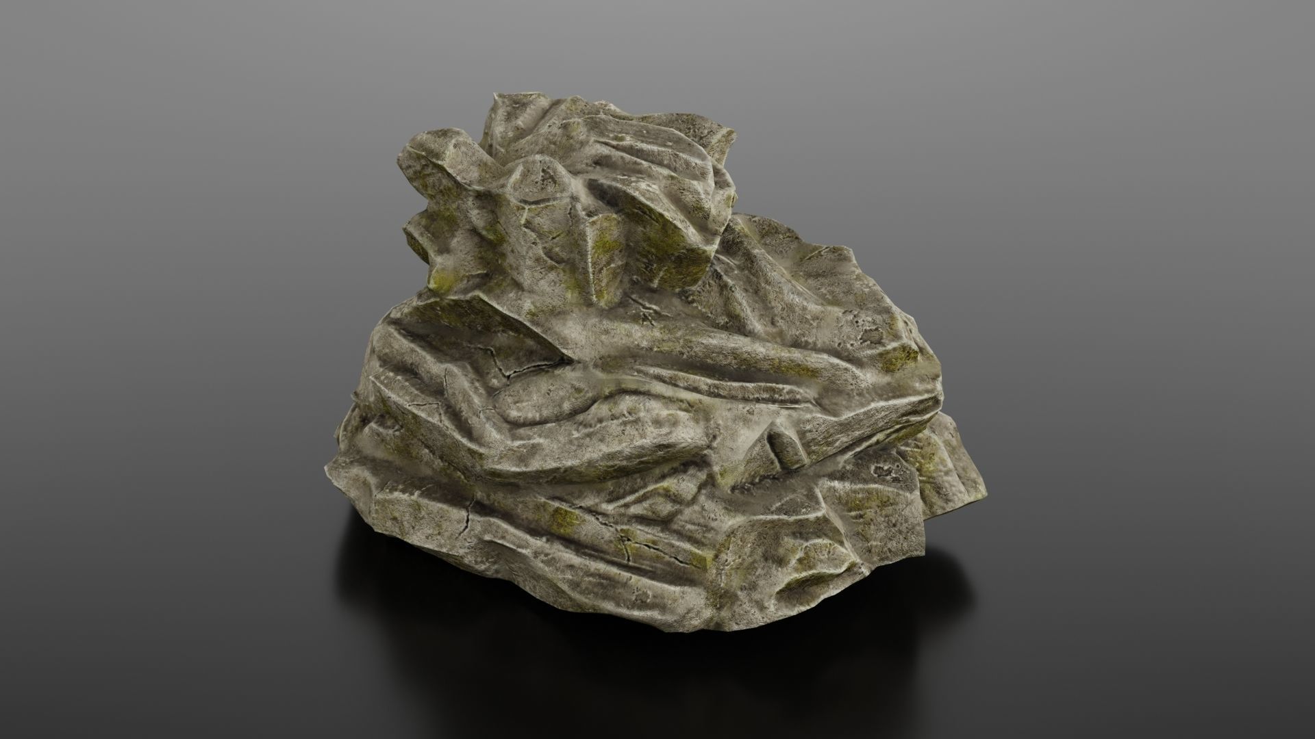 Rock formation 4 Low-poly 3D model_22