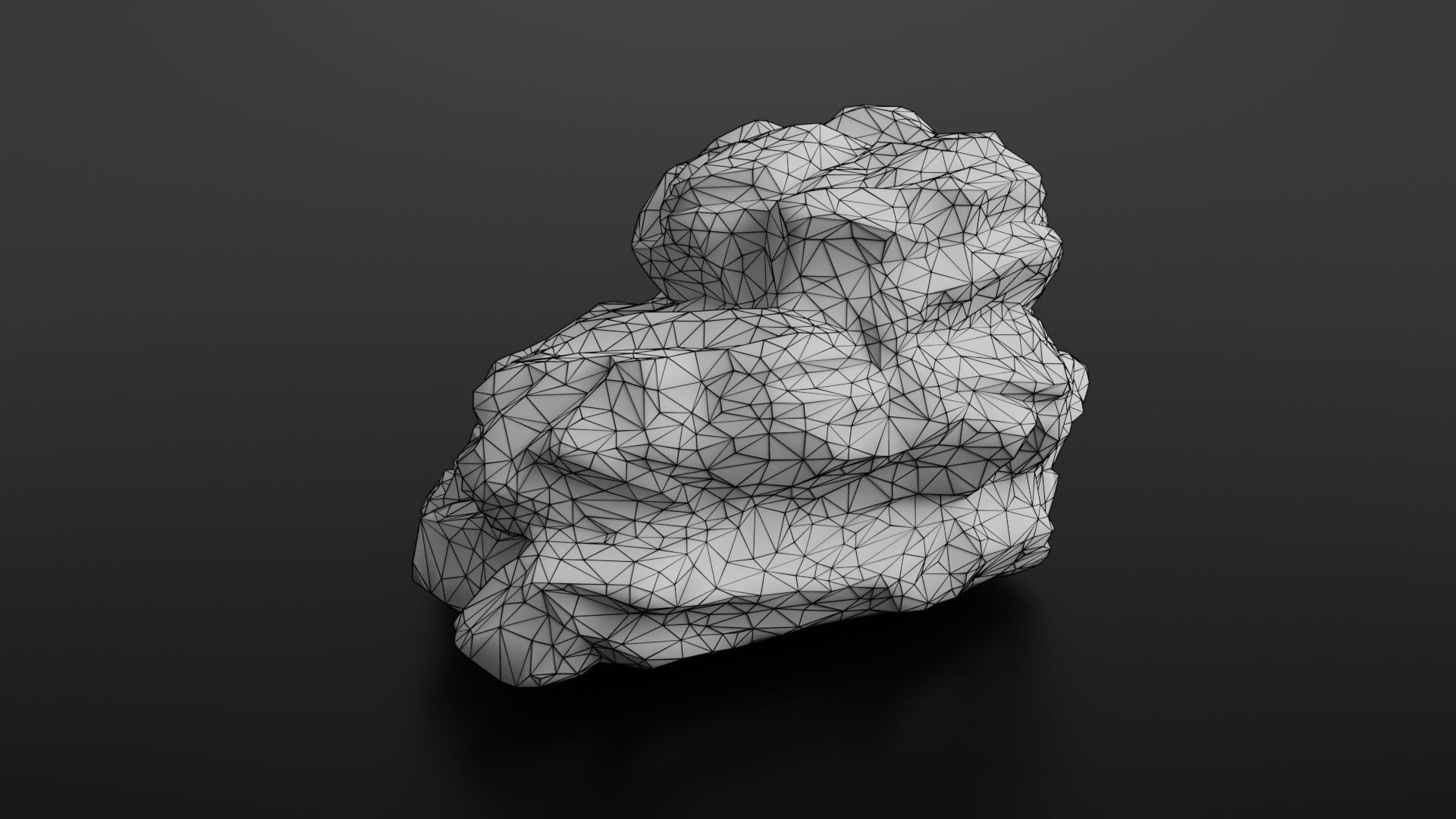 Rock formation 4 Low-poly 3D model_35