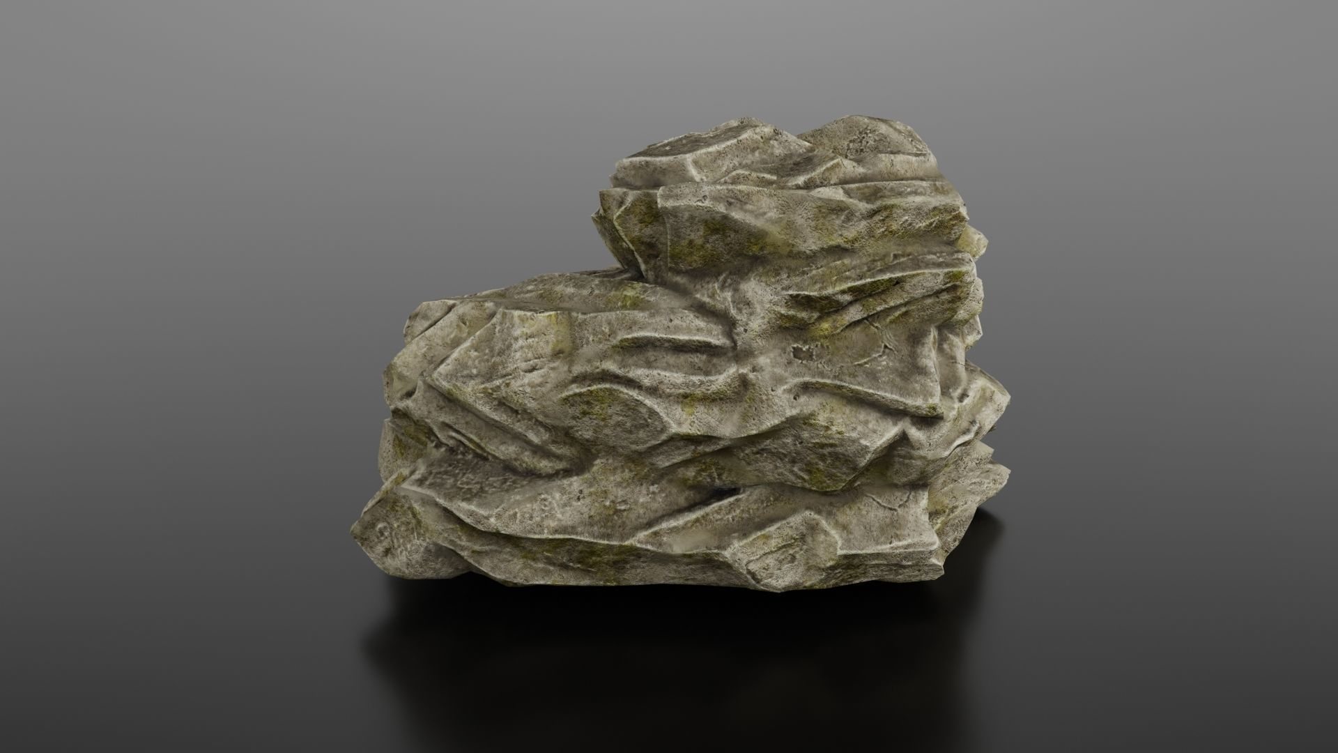 Rock formation 4 Low-poly 3D model_14
