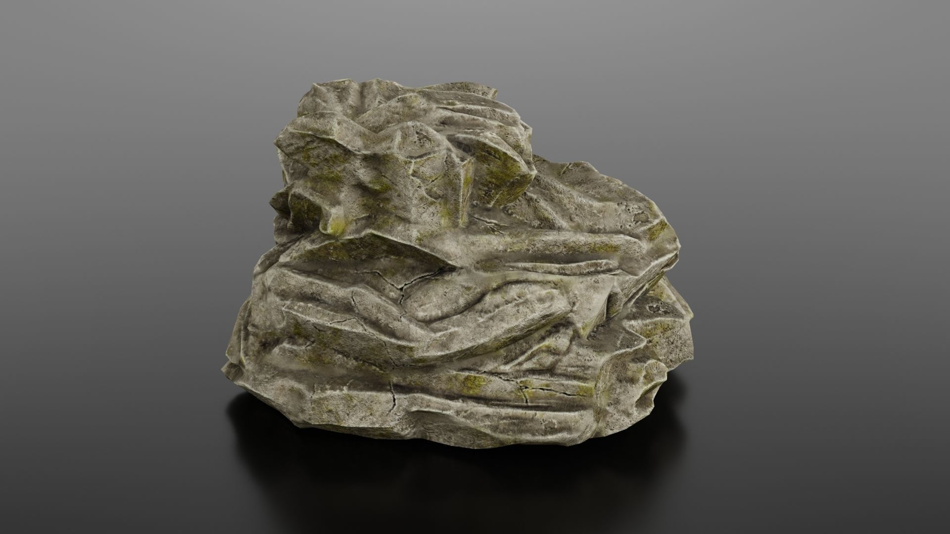 Rock formation 4 Low-poly 3D model_8