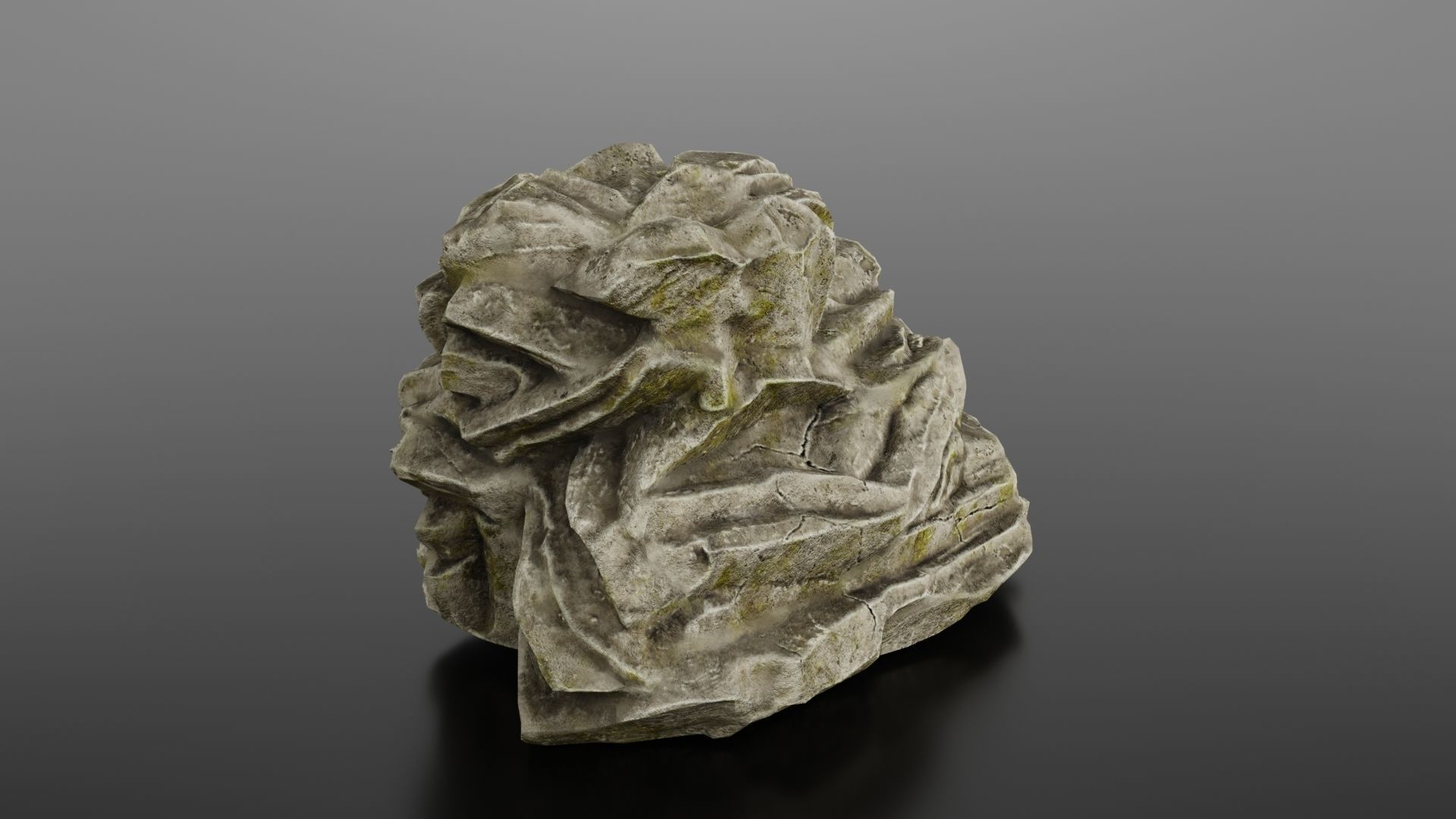 Rock formation 4 Low-poly 3D model_3