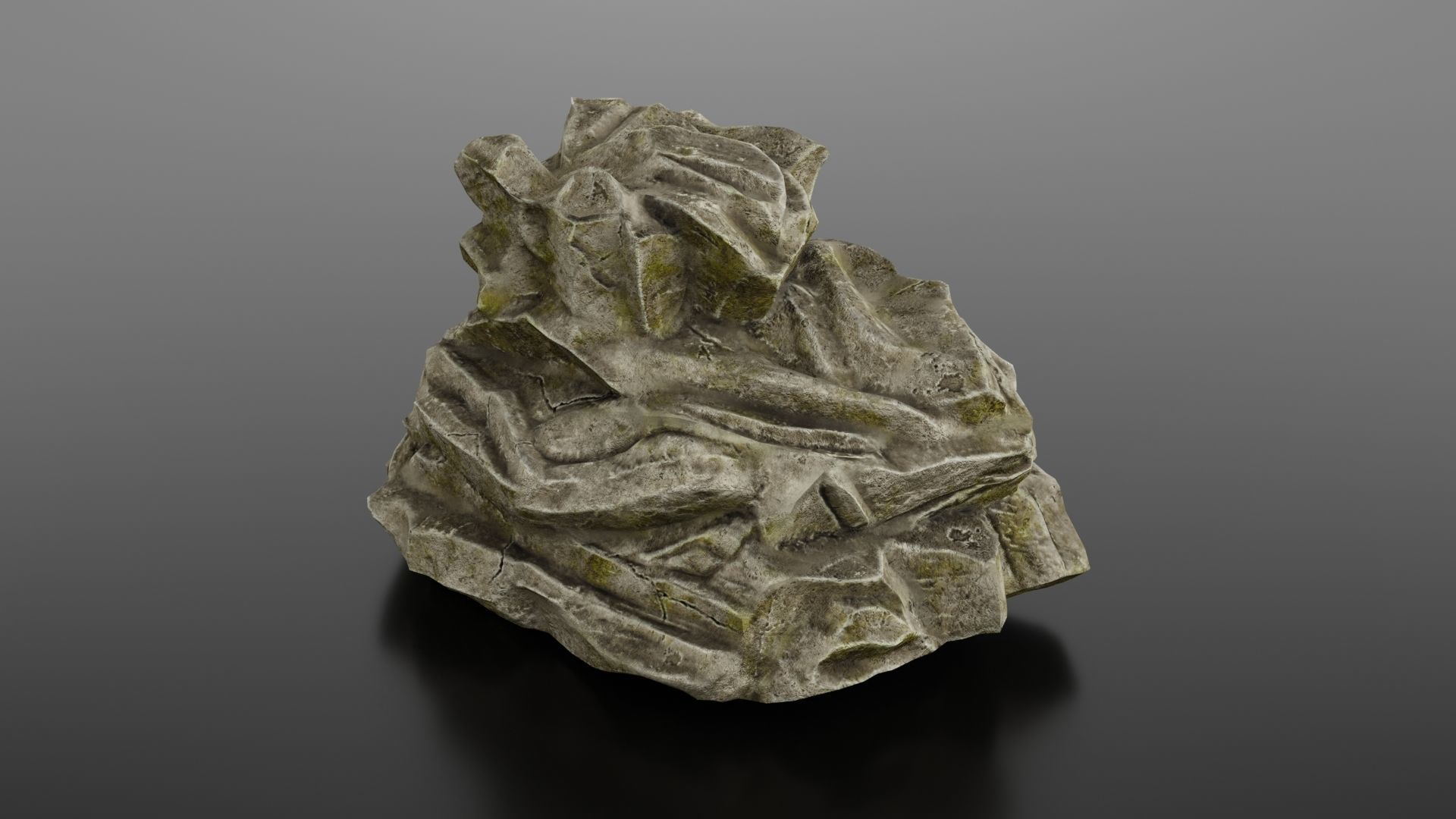 Rock formation 4 Low-poly 3D model_21