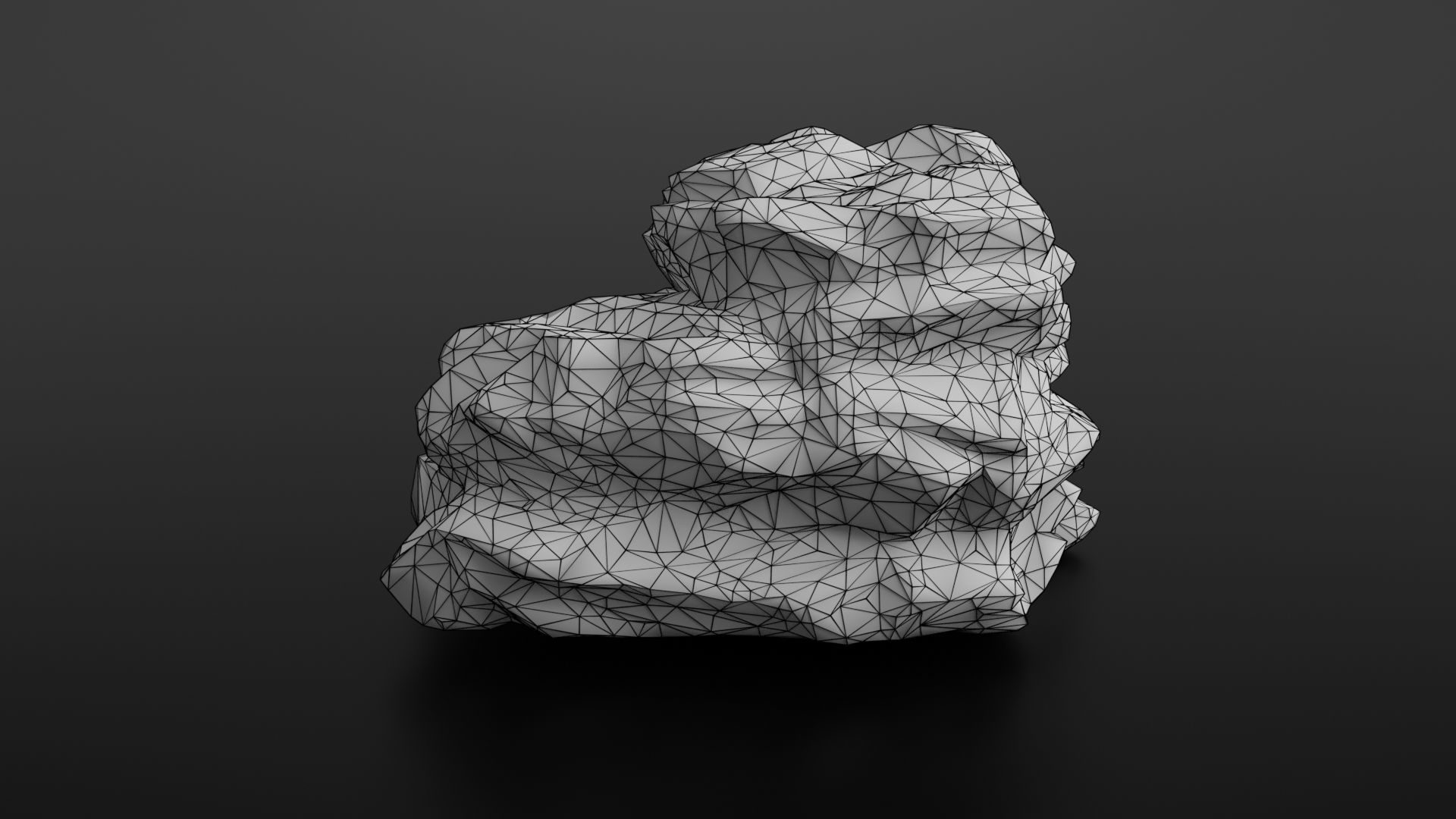 Rock formation 4 Low-poly 3D model_34