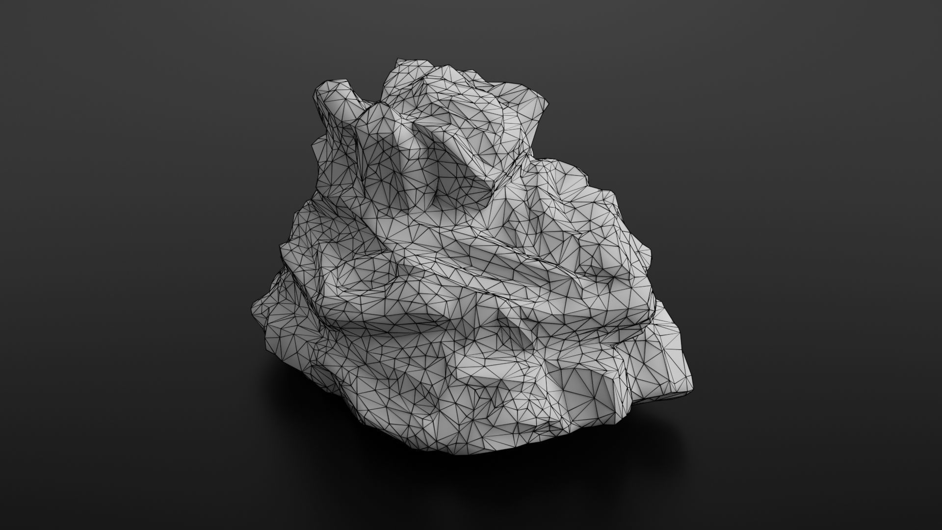 Rock formation 4 Low-poly 3D model_40