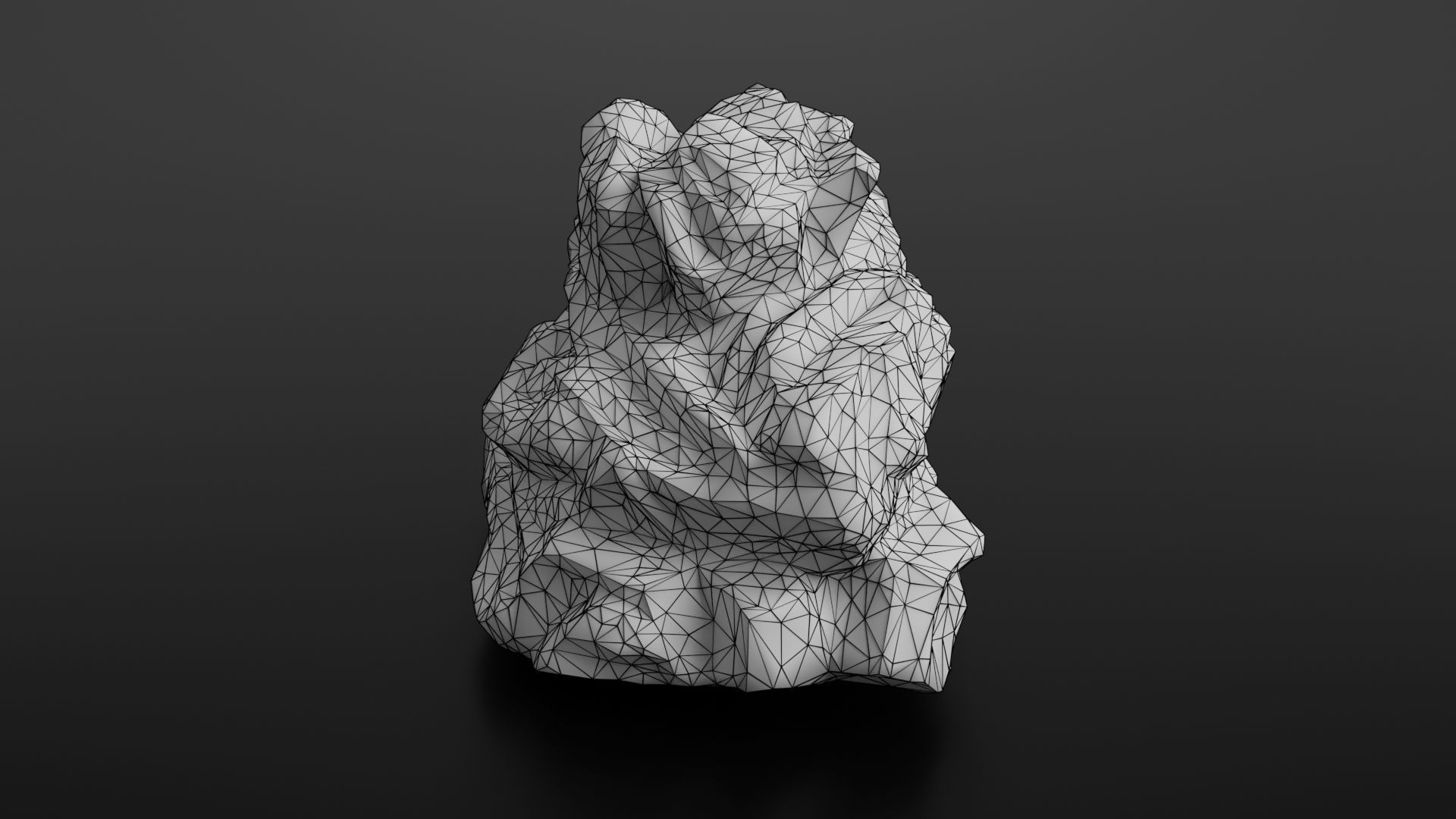 Rock formation 4 Low-poly 3D model_38