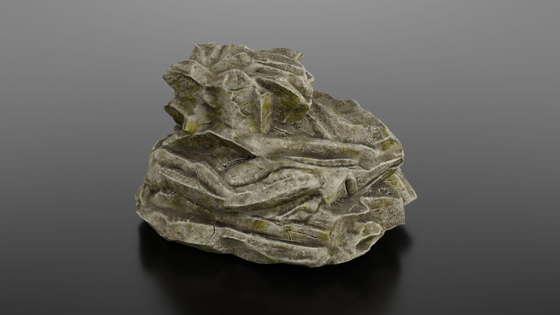 Rock formation 4 Low-poly 3D model_7