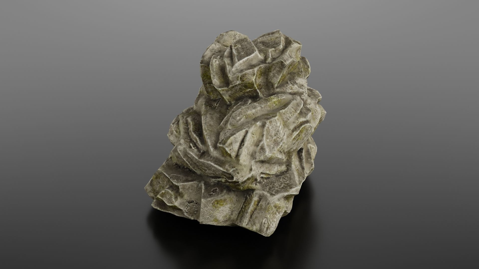 Rock formation 4 Low-poly 3D model_17