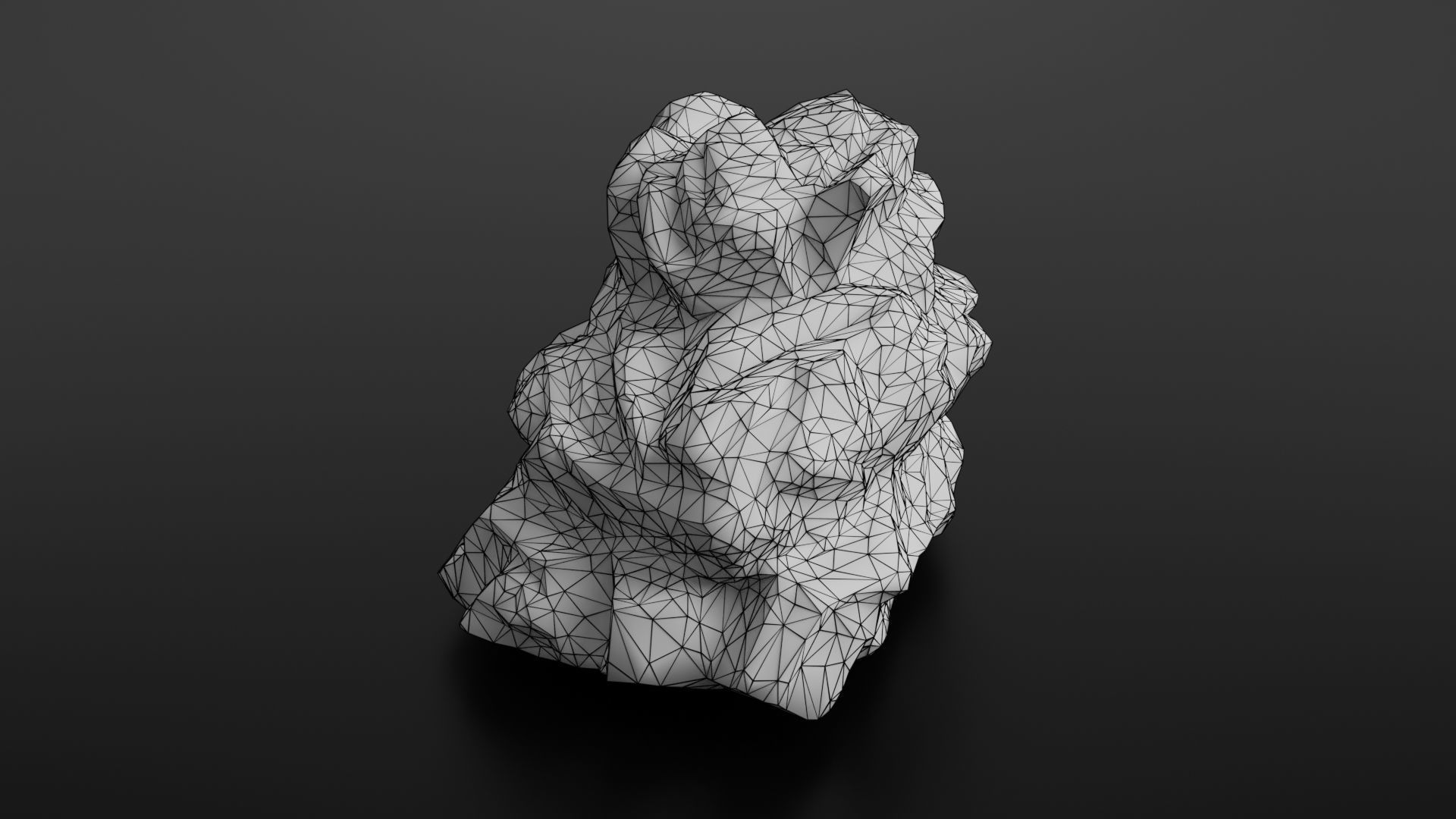 Rock formation 4 Low-poly 3D model_37