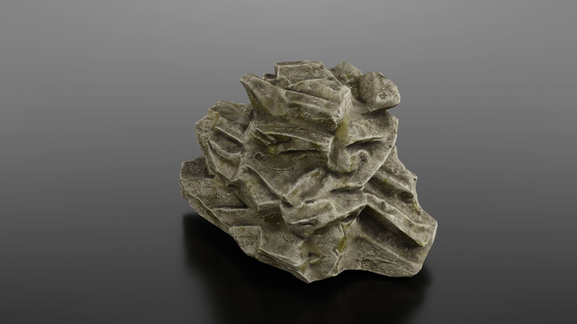 Rock formation 4 Low-poly 3D model_12