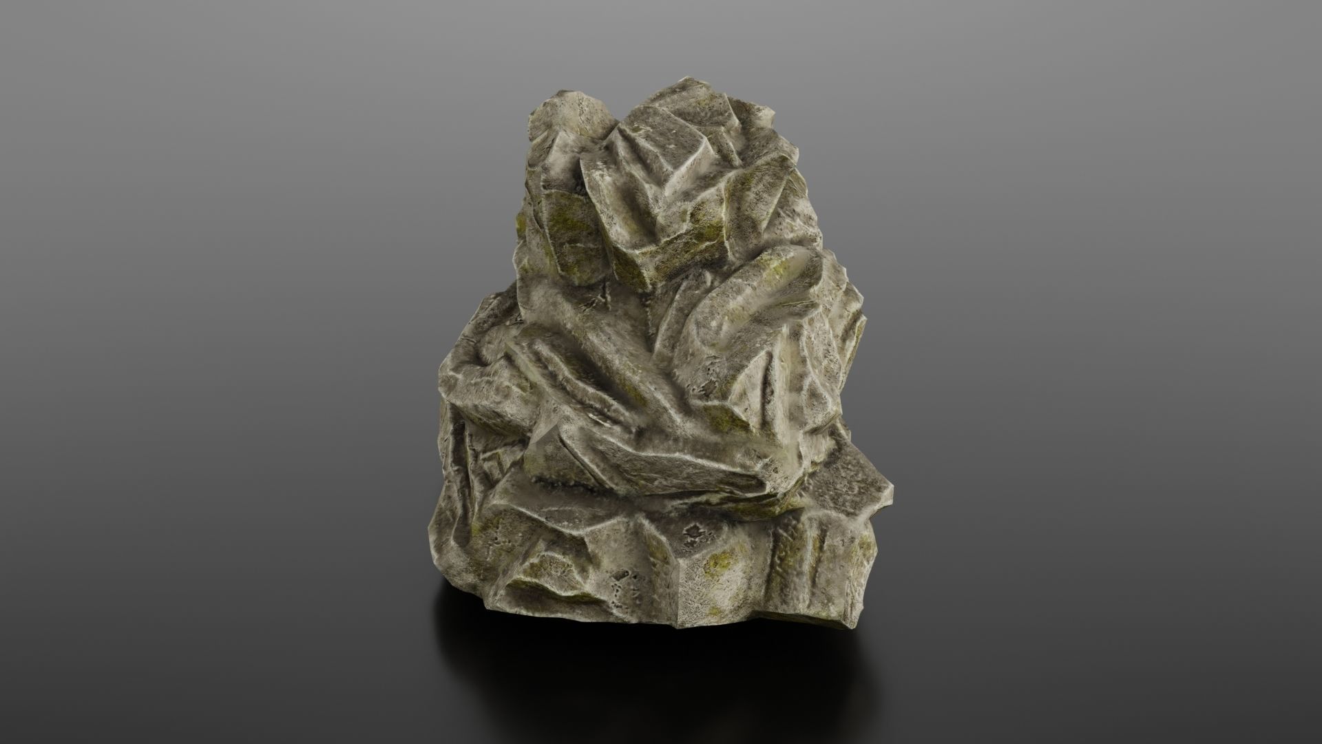 Rock formation 4 Low-poly 3D model_18