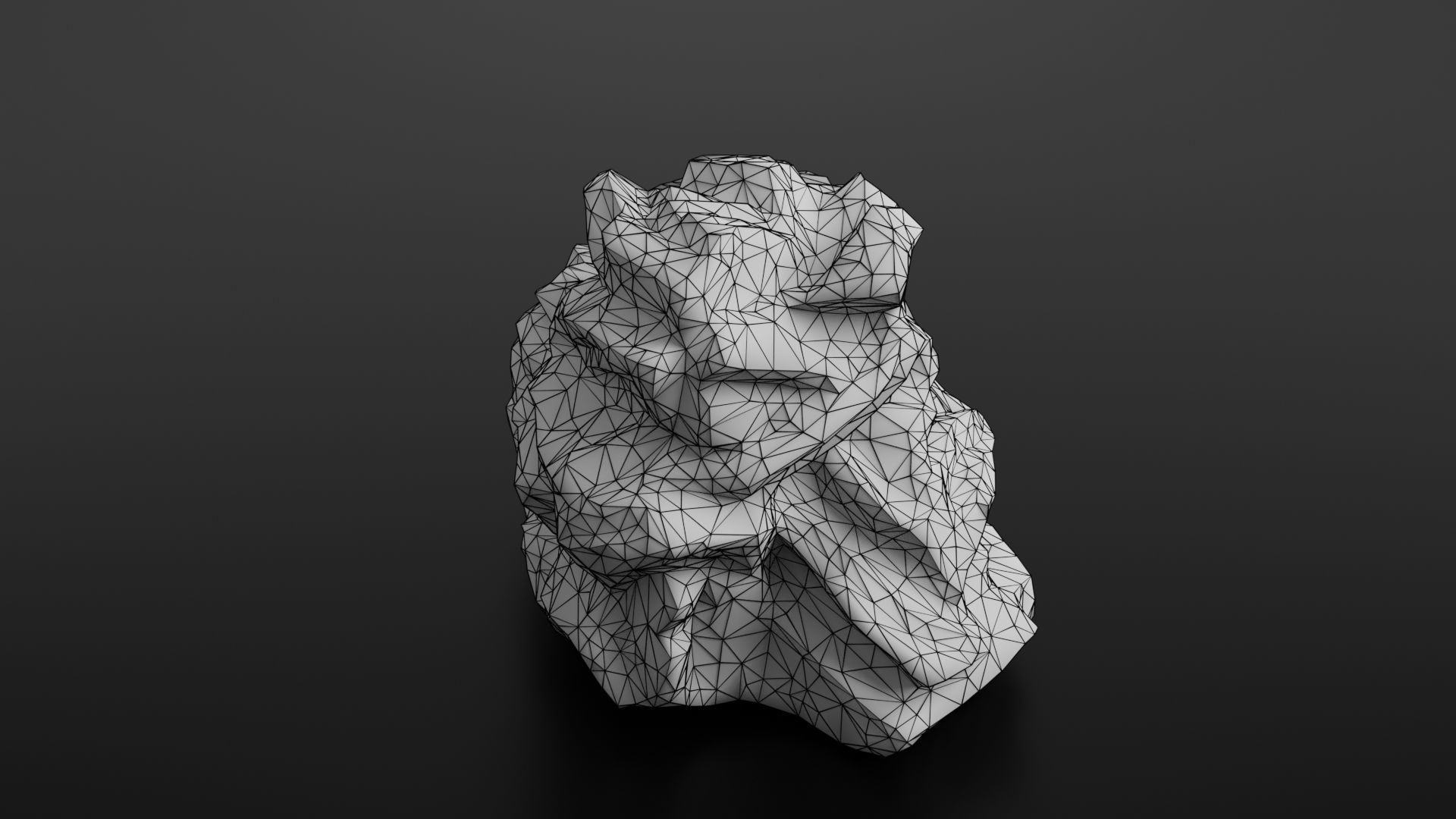 Rock formation 4 Low-poly 3D model_31