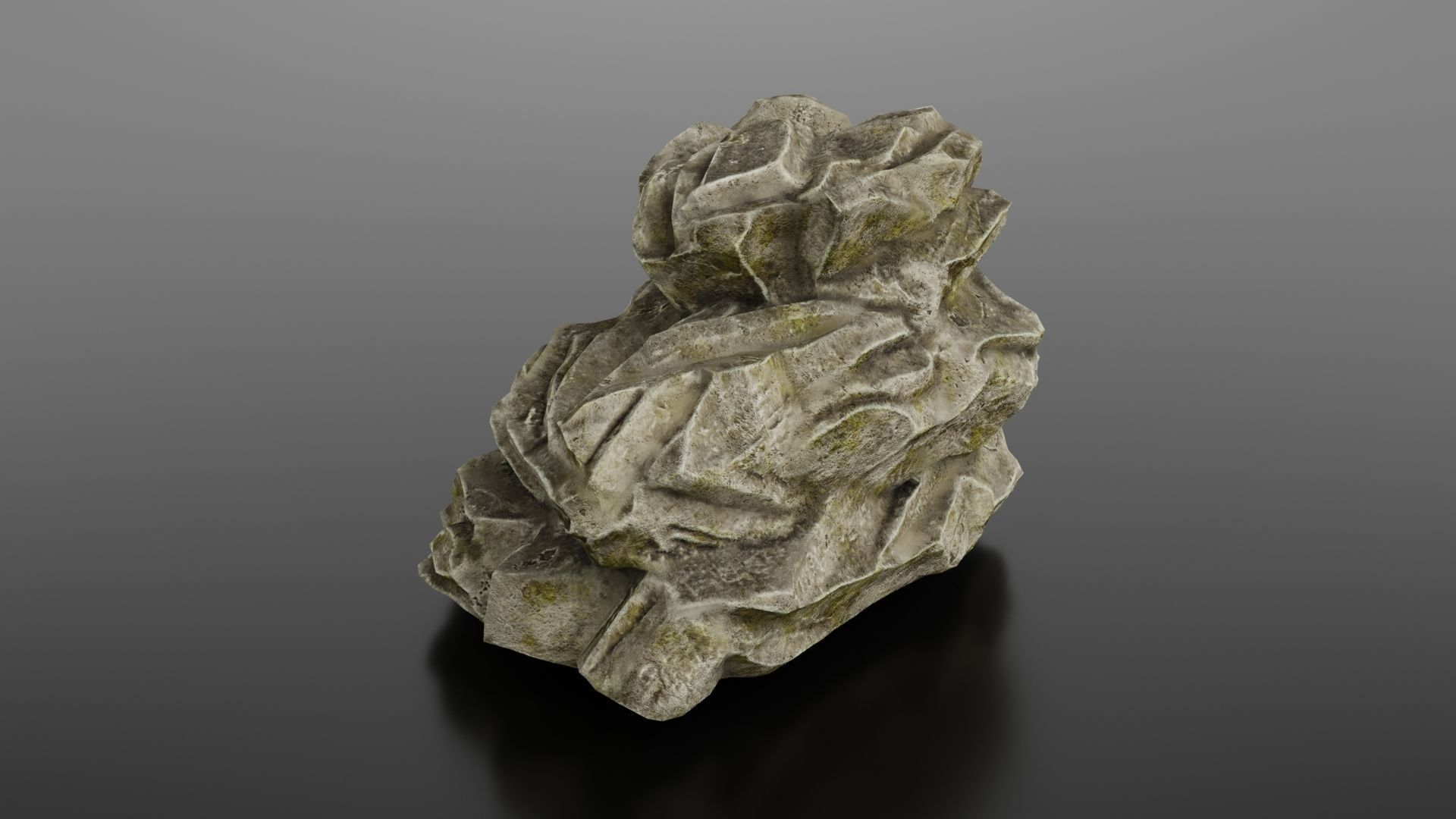 Rock formation 4 Low-poly 3D model_16