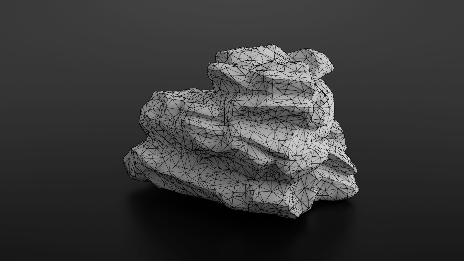 Rock formation 4 Low-poly 3D model_33