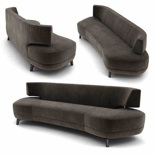 Holly Hunt mesa sofa 3d model 3D model