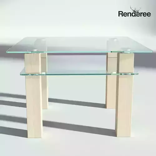 Glass Wooden Coffee Table