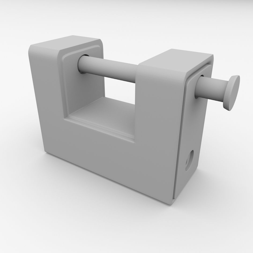 Padlock v2 3D model_3
