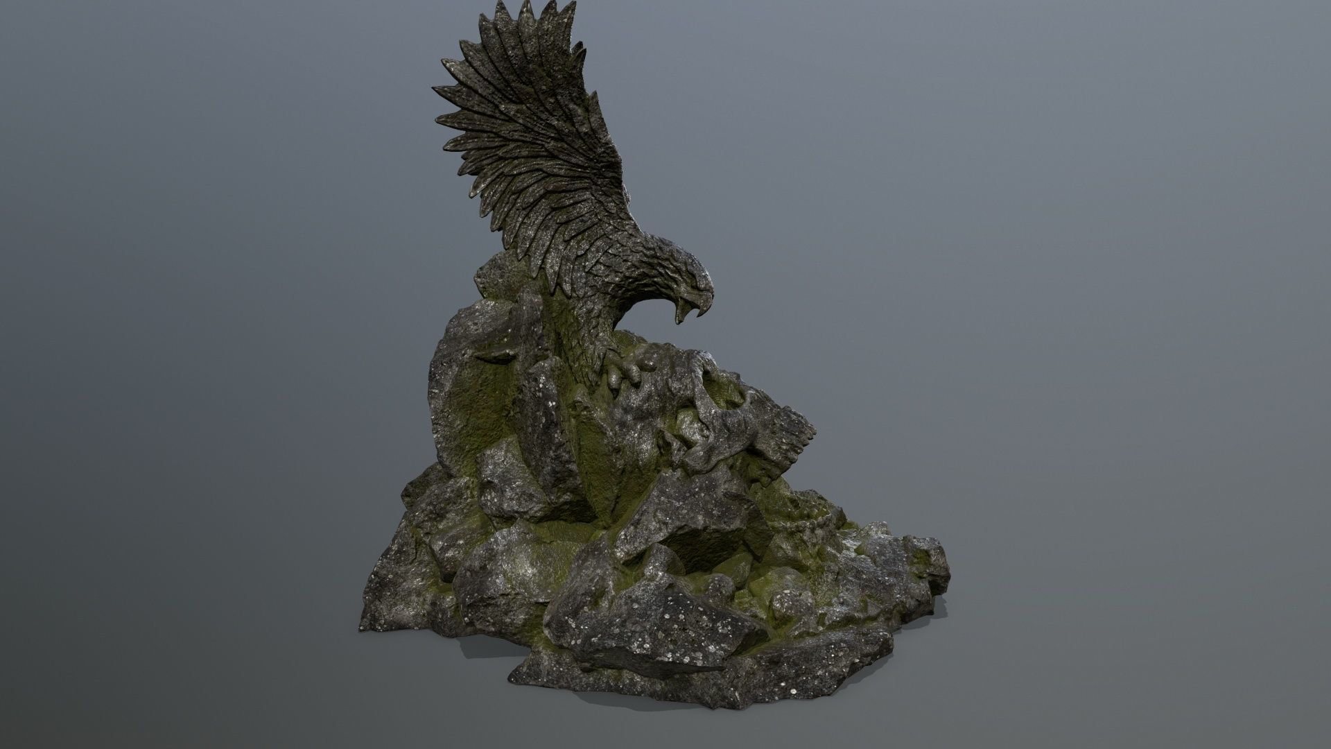 skull gate Low-poly 3D model_3