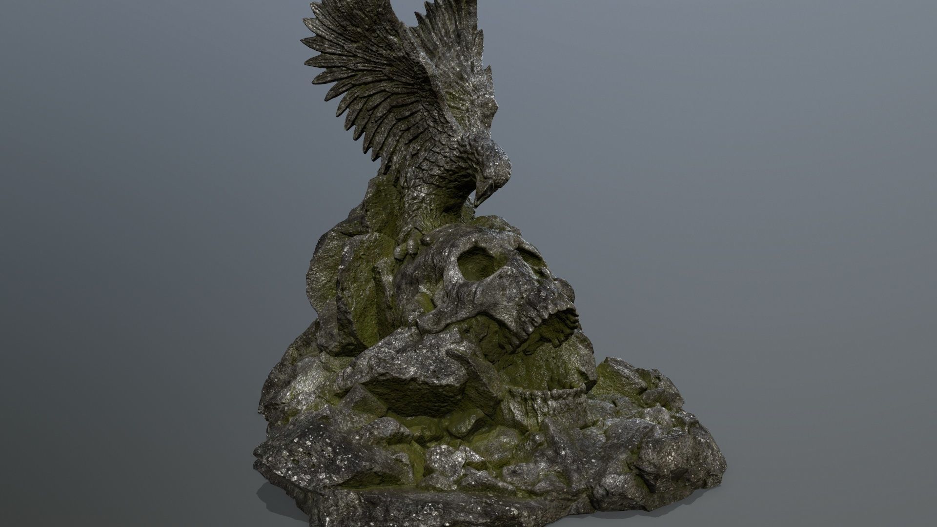 skull gate Low-poly 3D model_13