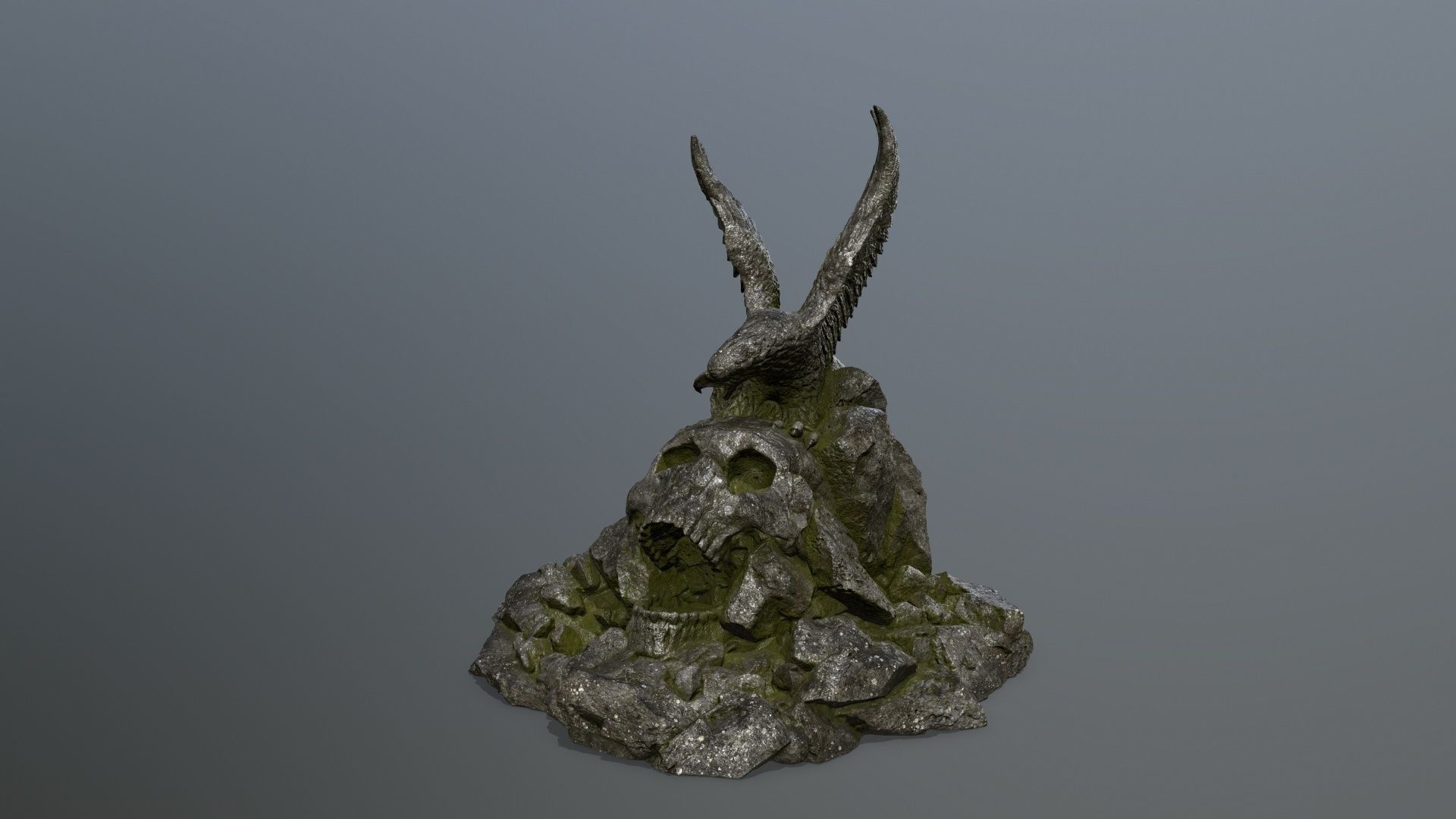 skull gate Low-poly 3D model_11