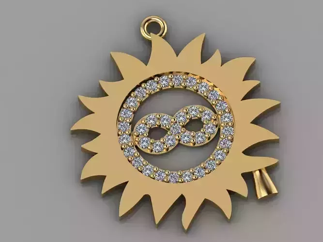 GC GOLD H073- infinity Diamond Gold necklace