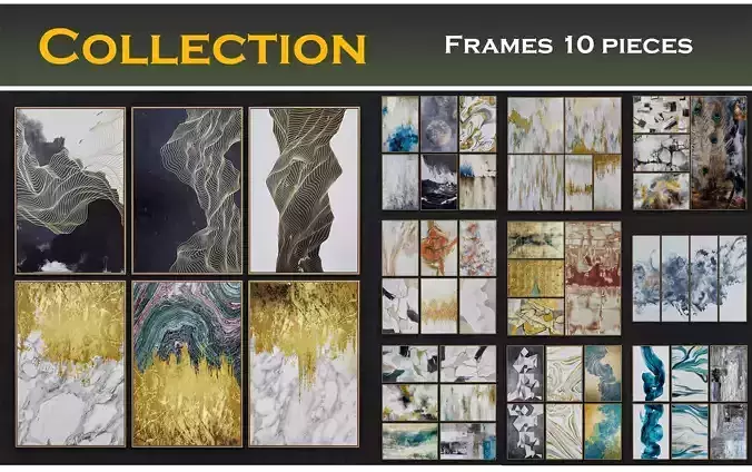 Frame Collection 10 pieces 3d model