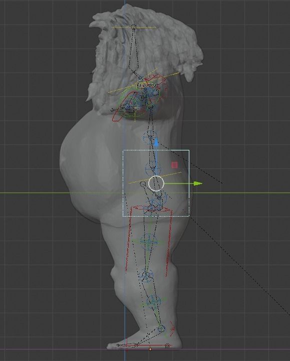 Rigged Mesh character - fat bearded man 3D model_3
