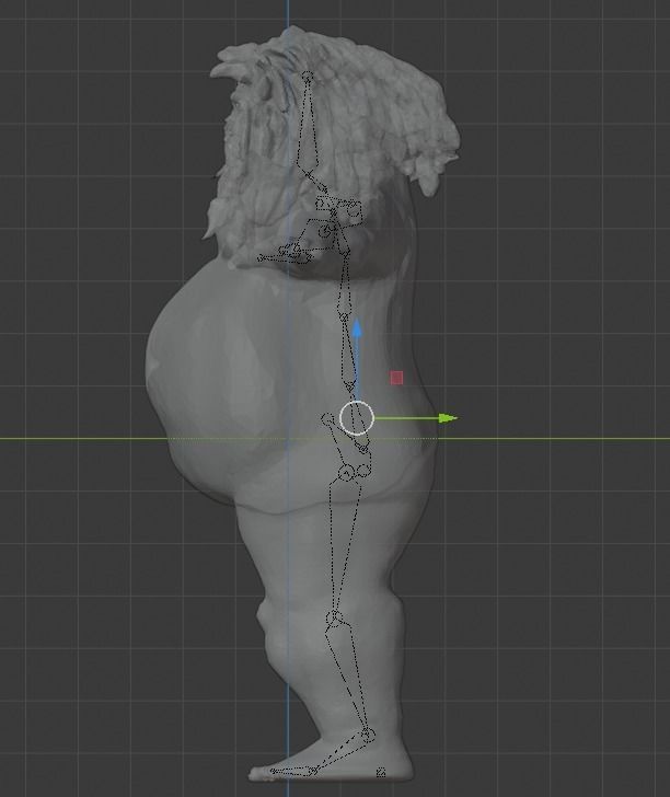 Rigged Mesh character - fat bearded man 3D model_4