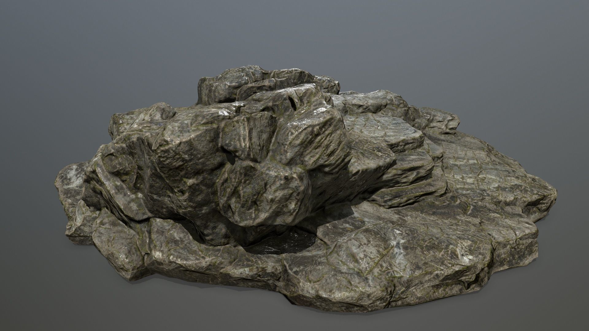 Rock 12 Low-poly 3D model_3
