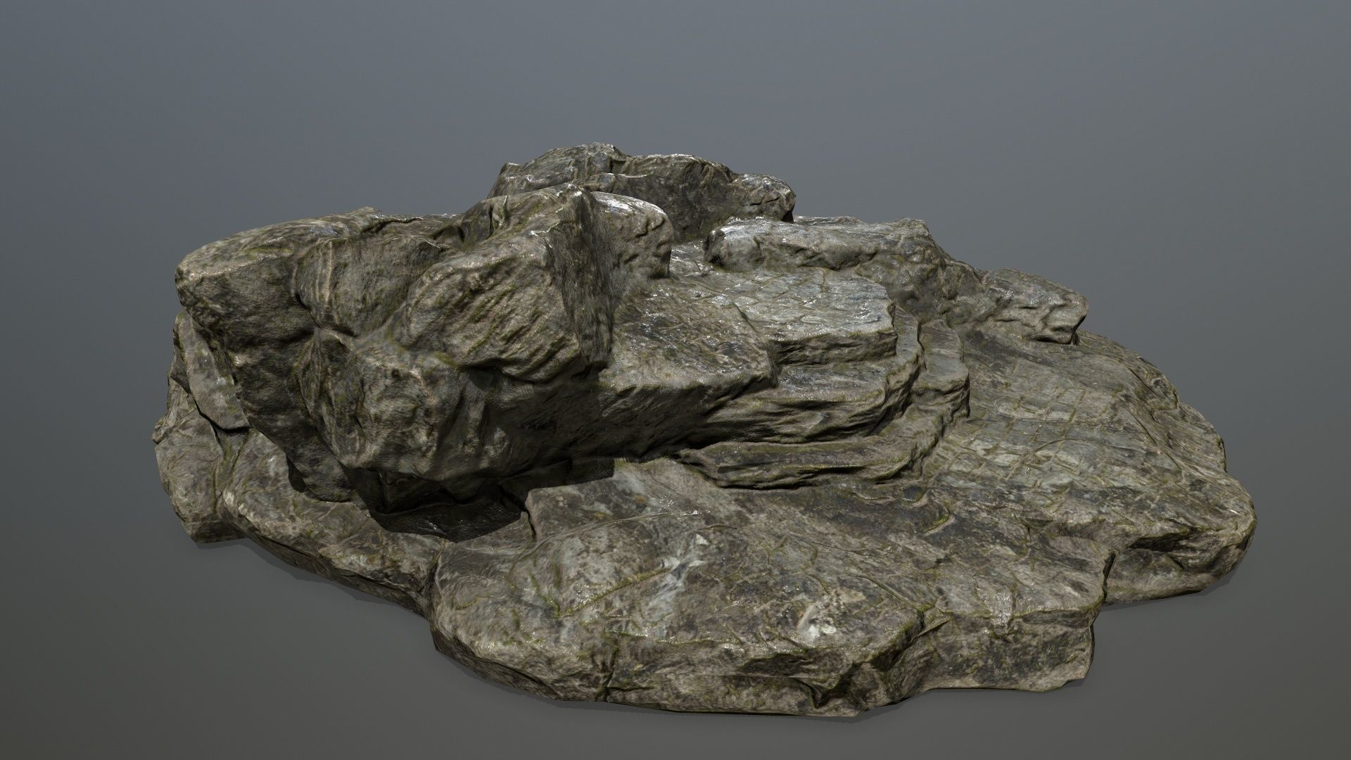 Rock 12 Low-poly 3D model_2