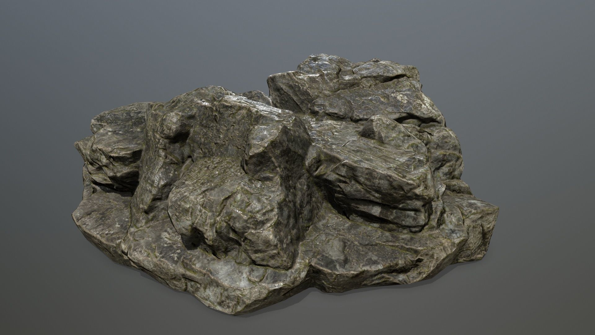 Rock 12 Low-poly 3D model_8