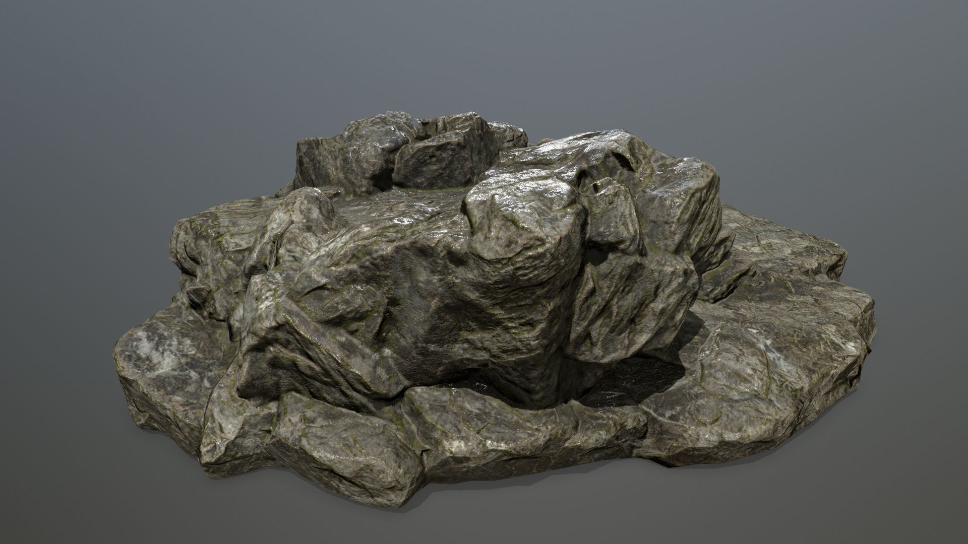 Rock 12 Low-poly 3D model_4