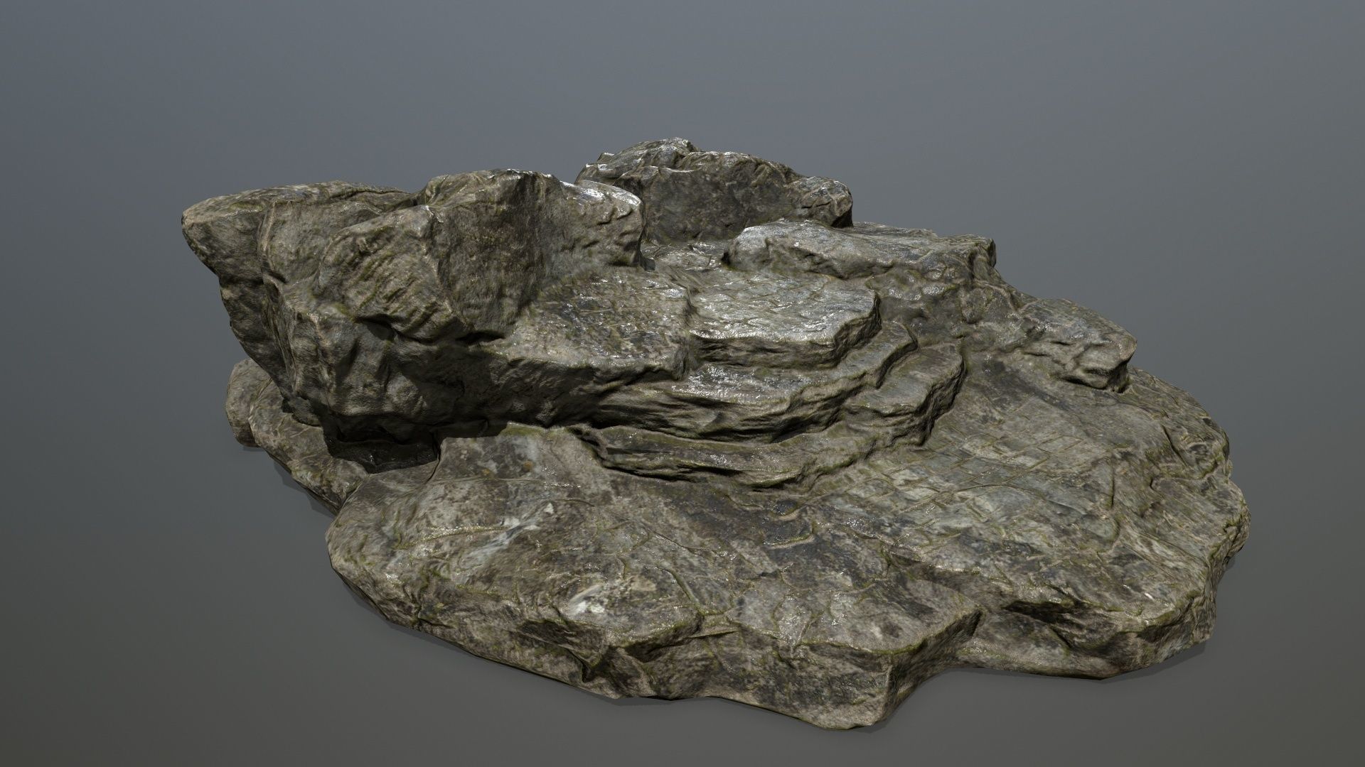 Rock 12 Low-poly 3D model_1